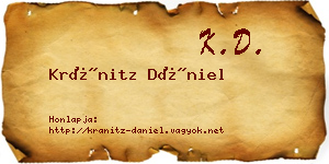 Kránitz Dániel névjegykártya